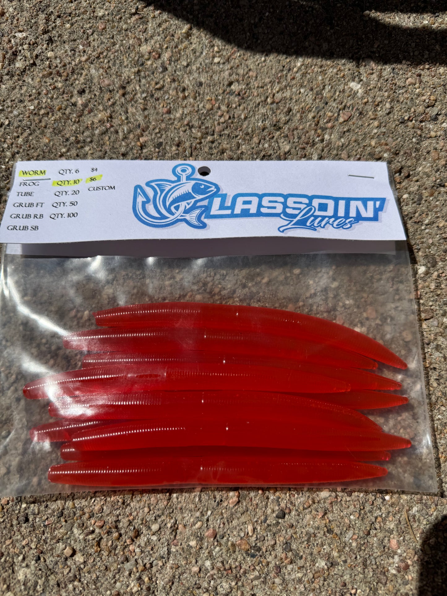 5" Stick Worm | Red