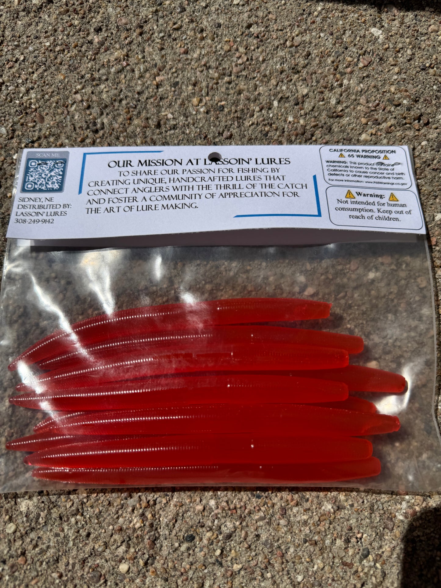 5" Stick Worm | Red