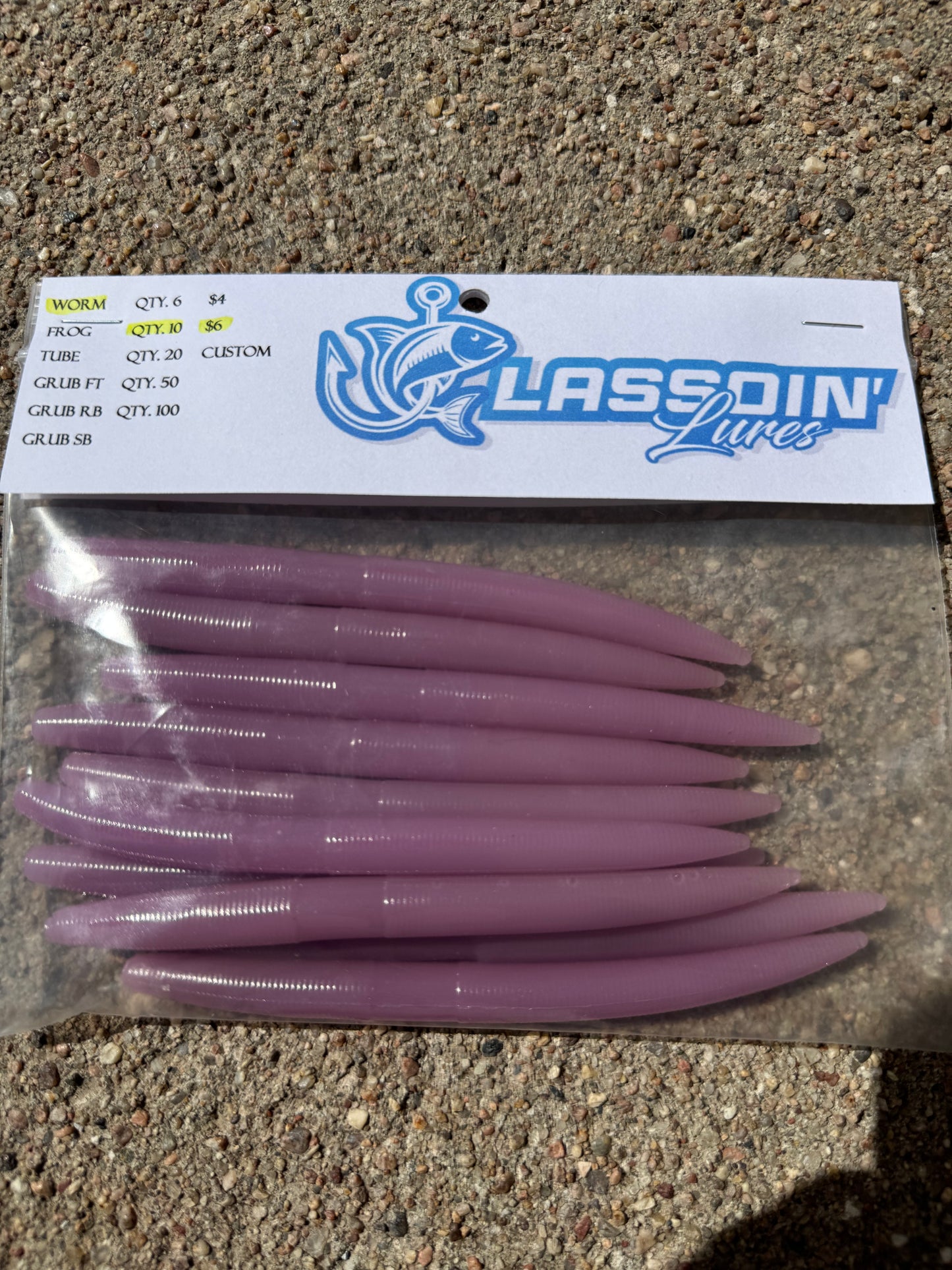 5" Stick Worm | Pink