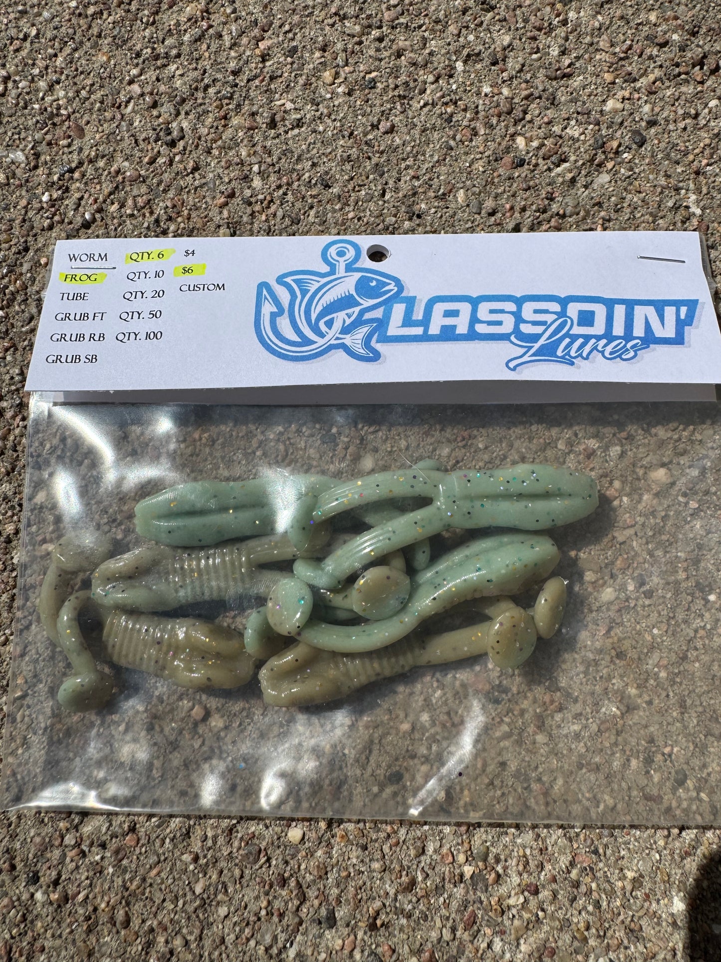 3" Frog | Tan Head + Light Green Belly