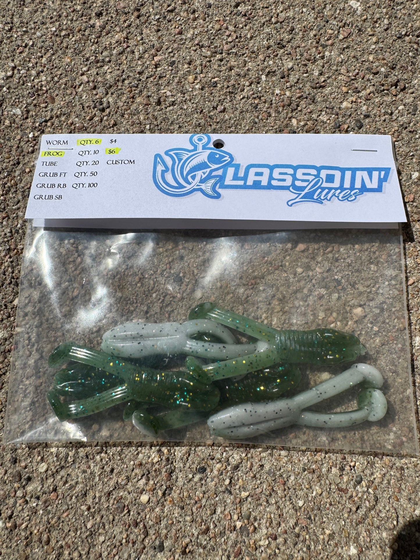 3" Frog | Green Head + White Belly
