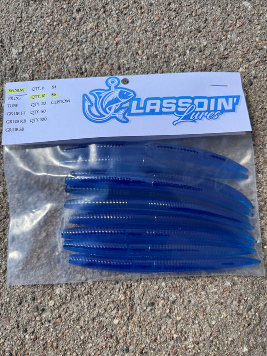5" Stick Worm | Blue