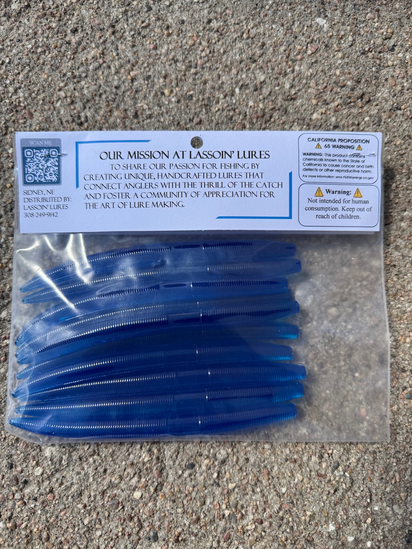 5" Stick Worm | Blue