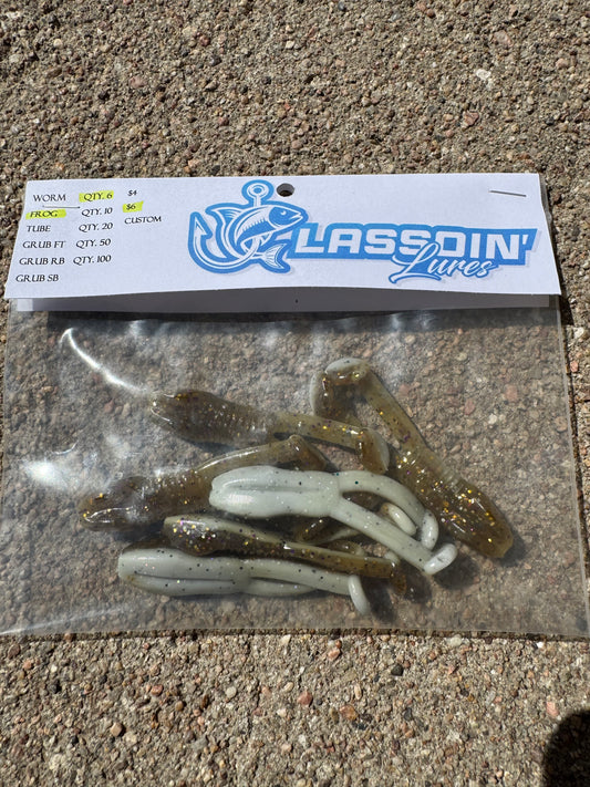 3" Frog | Tan Head + White Belly