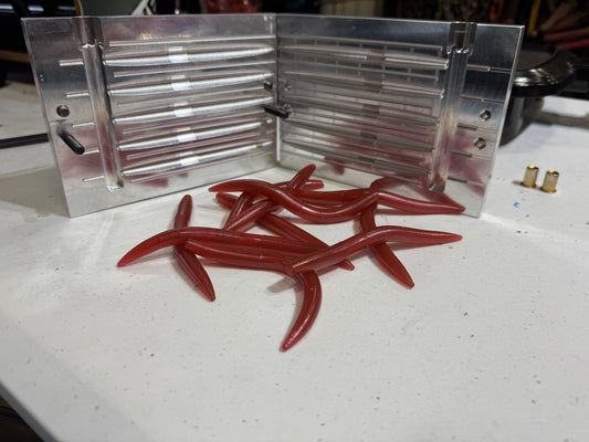 5" Stick Worm | Ruby Red